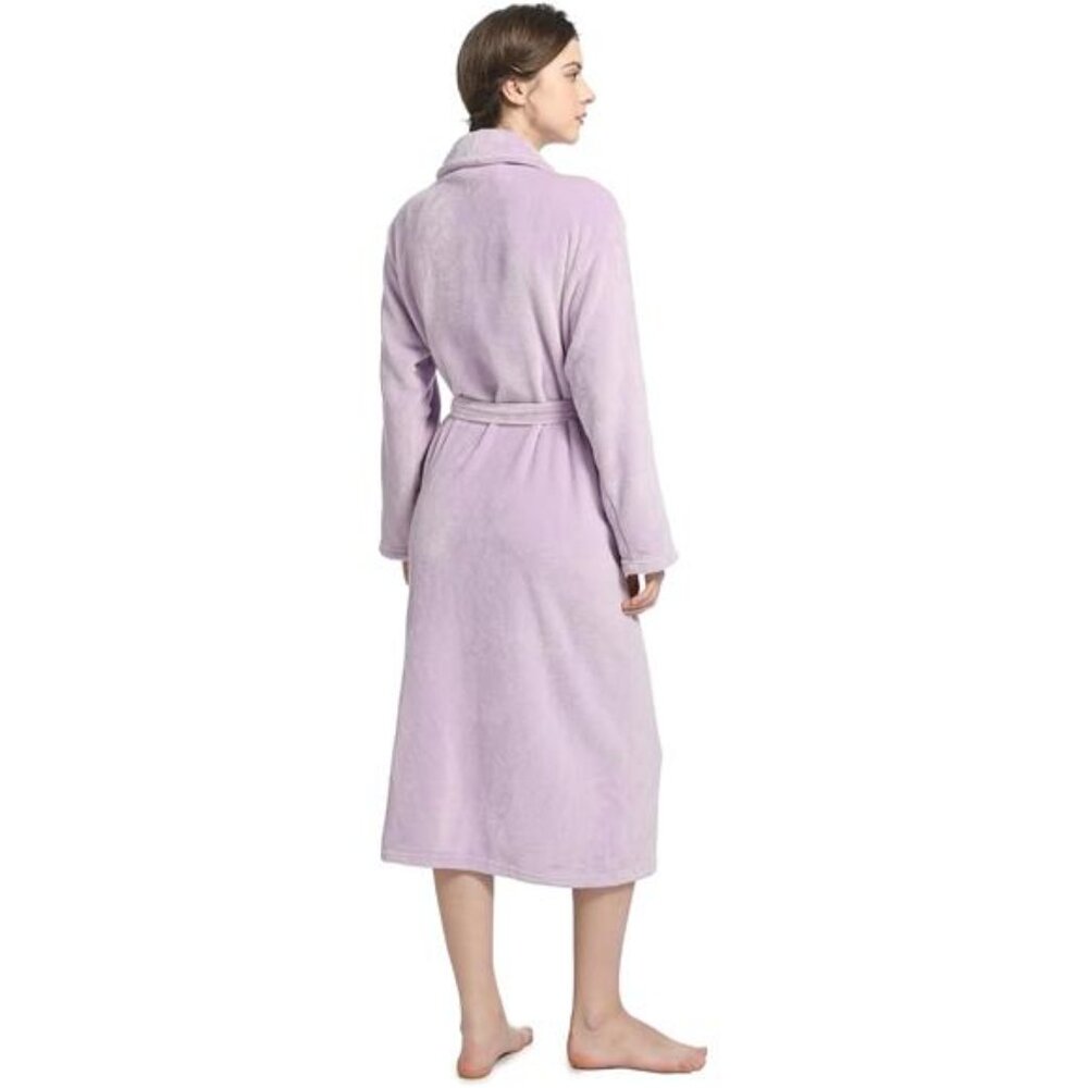 Plush Soft Robes for Women, Premium Fleece Womens Robe Cozy Warm Bathrobe - Picture 2 of 6